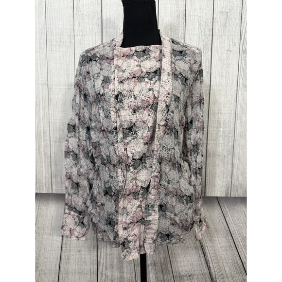 Reiss Women's Size 12 Multicolor Abstract Circle Print Maggie Button Up Blouse - Picture 2 of 10